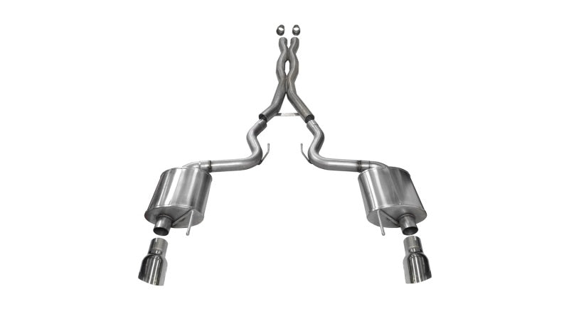 Corsa 14332 Cat-Back 3.0" Dual Rear Single 4.5" Mustang 5.0 15-17
