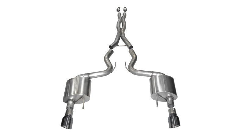 Corsa 14332GNM Cat-Back 3.0" Dual Rear Single 4.5" Mustang 5.0 15-17