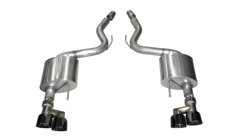 Corsa 14334BLK Axle-Back 3.0" Dual Rear Twin 4.0" Mustang 5.0 15-17