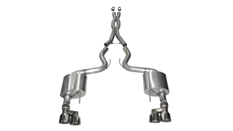 Corsa 14335 Cat-Back 3.0" Dual Rear Twin 4.0" Mustang 5.0 15-17