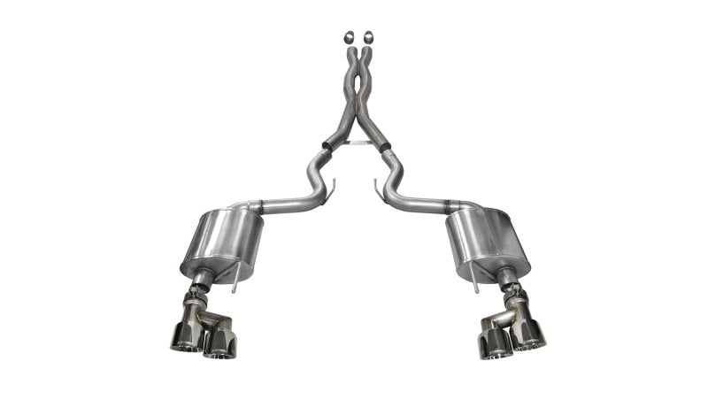 Corsa 14337 Cat-Back 3.0" Dual Rear Twin 4.0" Mustang 5.0 15-17