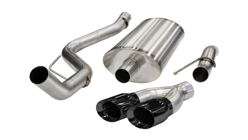 Corsa 14387BLK Cat-Back 3.0" Single Side Twin 4.0" F150 Raptor 11-14