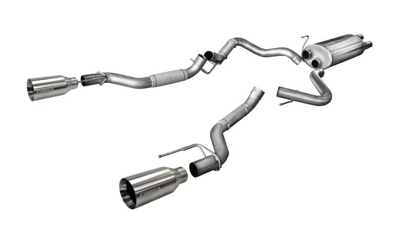 Corsa 14397 Cat-Back 3.0" Dual Rear Single 5.0" F150 3.5 17-20