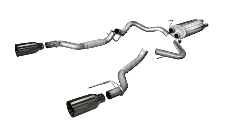 Corsa 14397GNM Cat-Back 3.0" Dual Rear Single 5.0" F150 3.5 17-20
