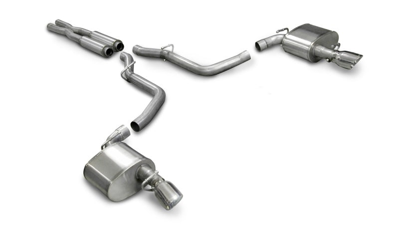 Corsa 14440 Cat-Back 2.75" Dual Rear Single 4.0" Charger 6.1 05-10