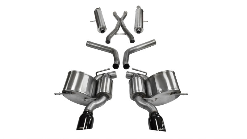Corsa 14466BLK Cat-Back 2.75" Dual Rear Single 4.5" Cherokee 6.4