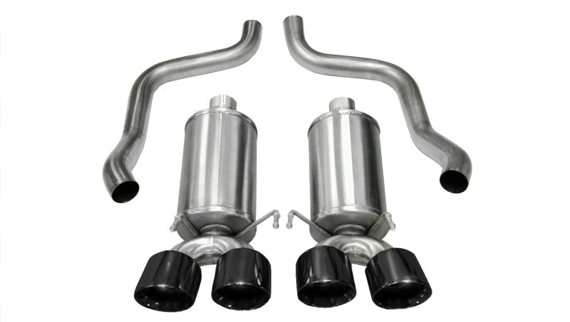 Corsa 14470BLK Axle-Back 2.5" Dual Rear Twin 3.5" Corvette C6