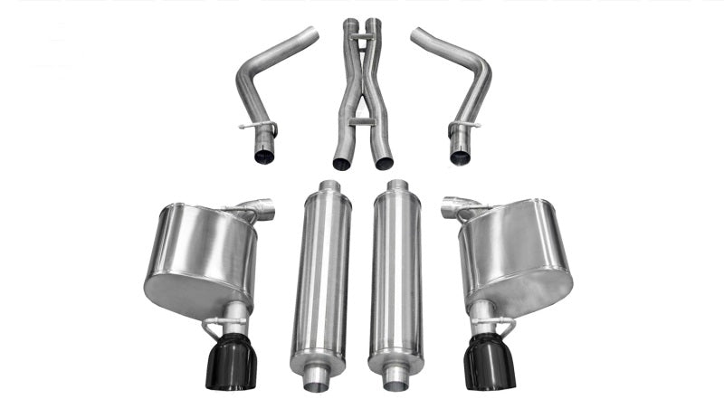 Corsa 14535BLK Cat-Back 2.5" Dual Rear Single 4.5" 300C 5.7 11-14