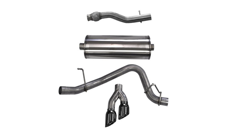 Corsa 14748BLK Cat-Back 3.0" Single Side Twin 4.0" Suburban 5.3 15-20