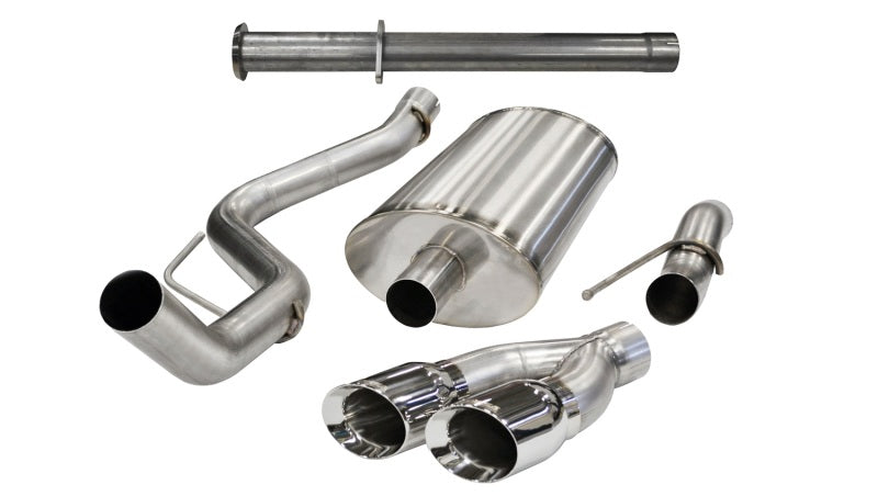 Corsa 14759 Cat-Back + Res Delete 3" Single Side Twin 4" F150 6.2