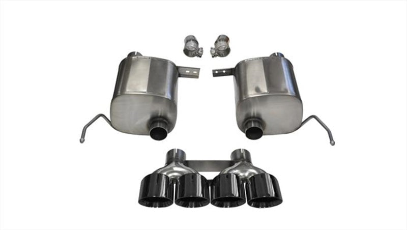 Corsa 14764BLK Valve-Back 2.75" Dual Rear Quad 4.5" Corvette C7 6.2