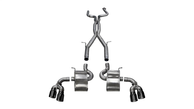 Corsa 14770BLK Cat-Back 3.0" Dual Rear Twin 4.0" Camaro 6.2 16-23