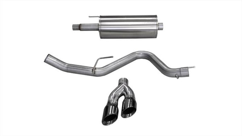 Corsa 14837BLK Cat-Back 3.0" Single Side Twin 4.0" F150 5.0 15-20