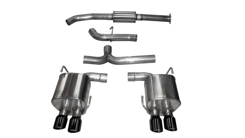 Corsa 14857BLK Cat-Back 3.0" Dual Rear Twin 3.5" Subaru WRX/STI 15-20