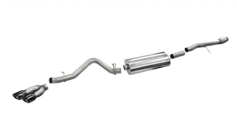 Corsa 14866BLK Cat-Back 3.5" Sngle Side Twin 4.5" Silverado 6.2 14-19