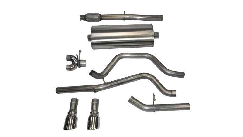 Corsa 14870 Cat-Back 3.0" Dual Rear Single 4" Silverado 5.3 14-19