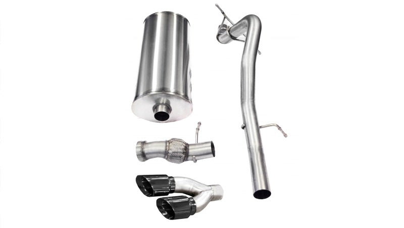 Corsa 14878BLK Cat-Back 3.0" Single Side Twin 4.0" Escalade 6.2 11-14