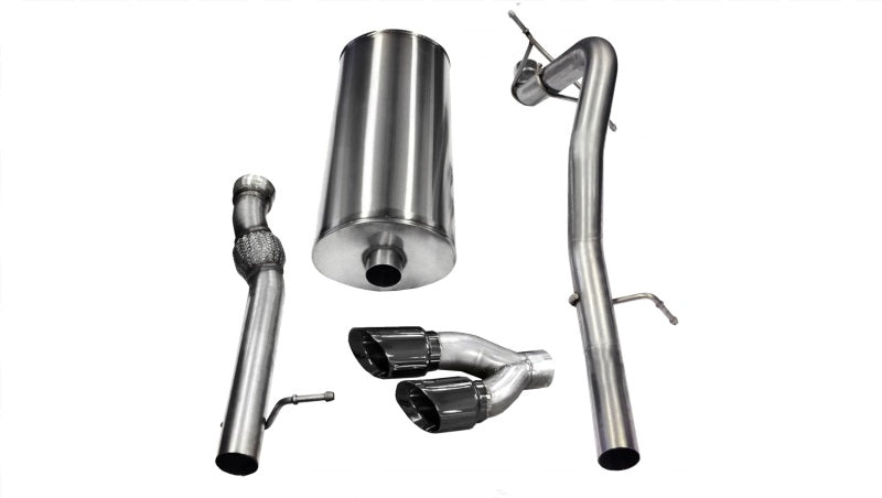 Corsa 14882BLK Cat-Back 3.0" Single Side Twin 4.0" Escalade 6.2 11-14