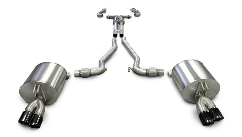 Corsa 14950BLK Cat-Back 2.5" Dual Rear Twin 3.0" G8 6.0/6.2 08-09