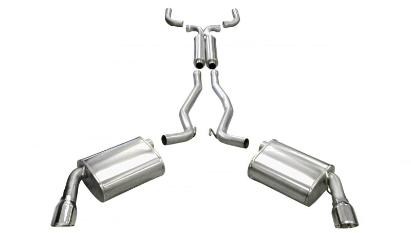 Corsa 14952 Cat-Back 2.5" Dual Rear Single 4" Camaro 6.2 10-15