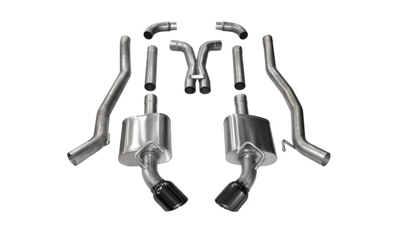 Corsa 14968BLK Cat-Back 3.0" Dual Rear Single 4.5" Camaro 6.2 10-15