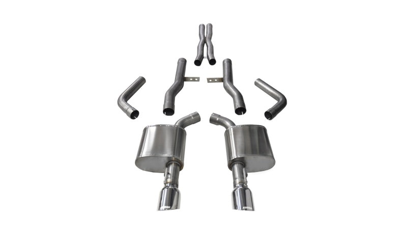 Corsa 14996 Cat-Back 2.75" Dual Rear Single 4.5" Charger 6.2/6.4