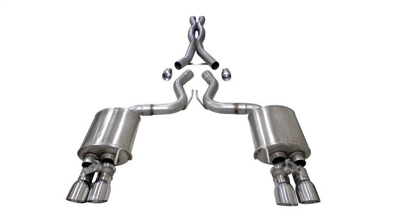 Corsa 21001 Cat-Back 3.0" Dual Rear Twin 4.0" Mustang 5.0 18-22