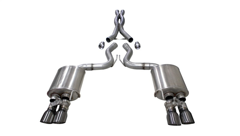 Corsa 21001GNM Cat-Back 3.0" Dual Rear Twin 4.0" Mustang 5.0 18-22