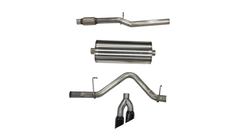 Corsa 21030BLK Cat-Back 3.0" Single Side Twin 4" Silverado 5.3 19-23