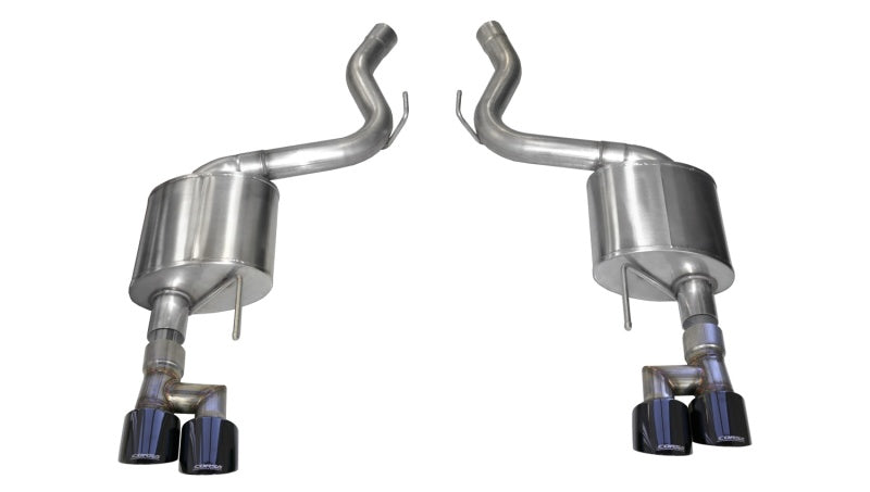 Corsa 21039BLK Axle-Back 3.0" Dual Rear Twin 4.0" Mustang 5.0 18-22