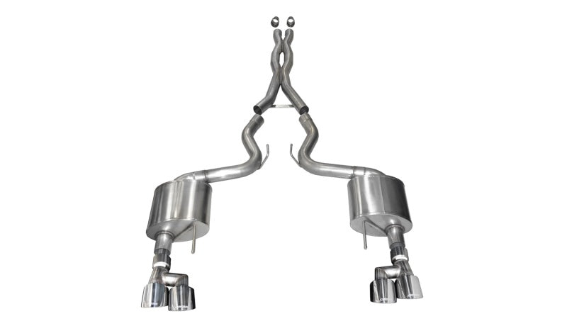 Corsa 21040 Cat-Back 3.0" Dual Rear Twin 4.0" Mustang 5.0 18-22