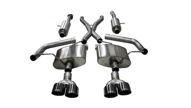 Corsa 21051BLK Cat-Back 2.75" Dual Rear Twin 4.5" Cherokee 6.2 18-21