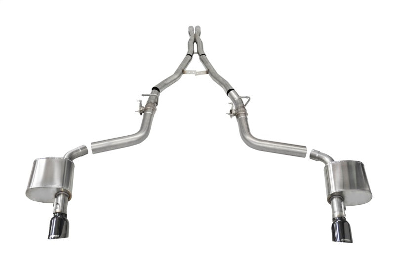 Corsa 21072BLK Cat-Back 2.75" Dual Rear Single 4.5" Charger SRT 15-23