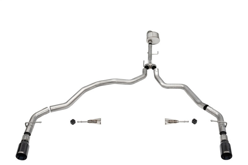 Corsa 21143BLK Cat-Back 3.0" Dual Rear Single 4.0" F150 5.0 21-23