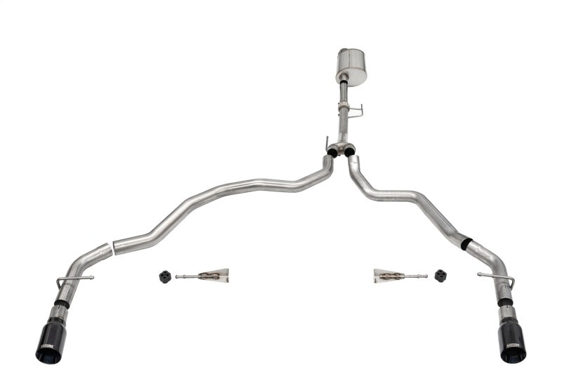 Corsa 21164BLK Cat-Back 3.0" Dual Rear Single 4.0" F150 3.5 21-23