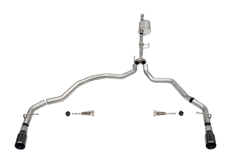 Corsa 21167BLK Cat-Back 3.0" Dual Rear Single 4.0" F150 3.5 21-23