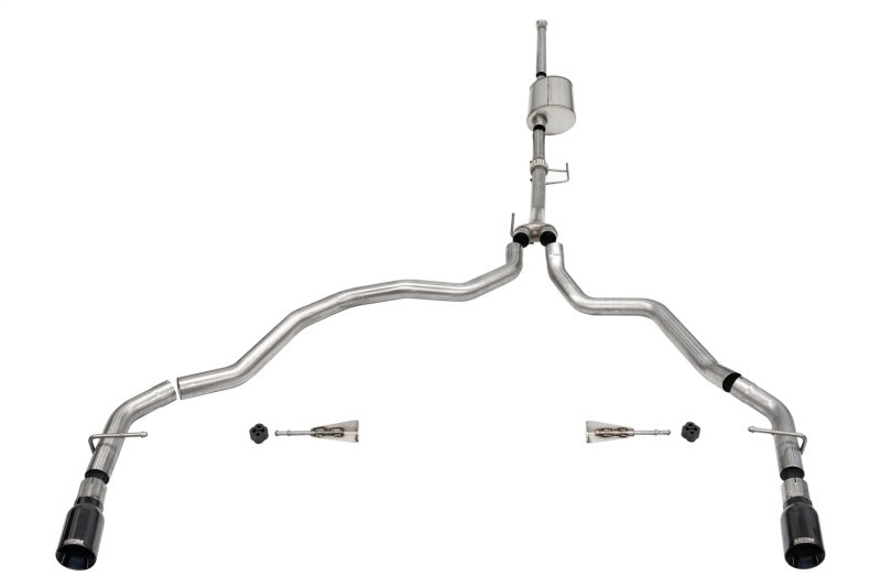 Corsa 21170BLK Cat-Back 3.0" Dual Rear Single 4.0" F150 3.5 21-23