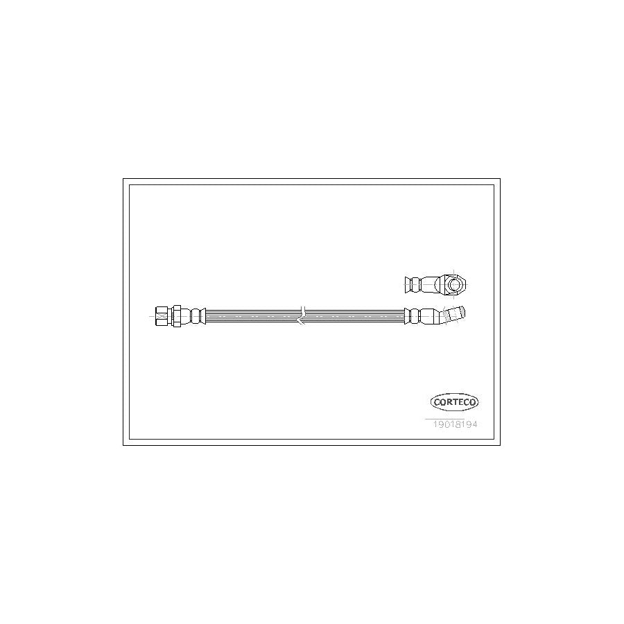 Corteco 19018194 Brake Hose for Fiat 124 Saloon (124)