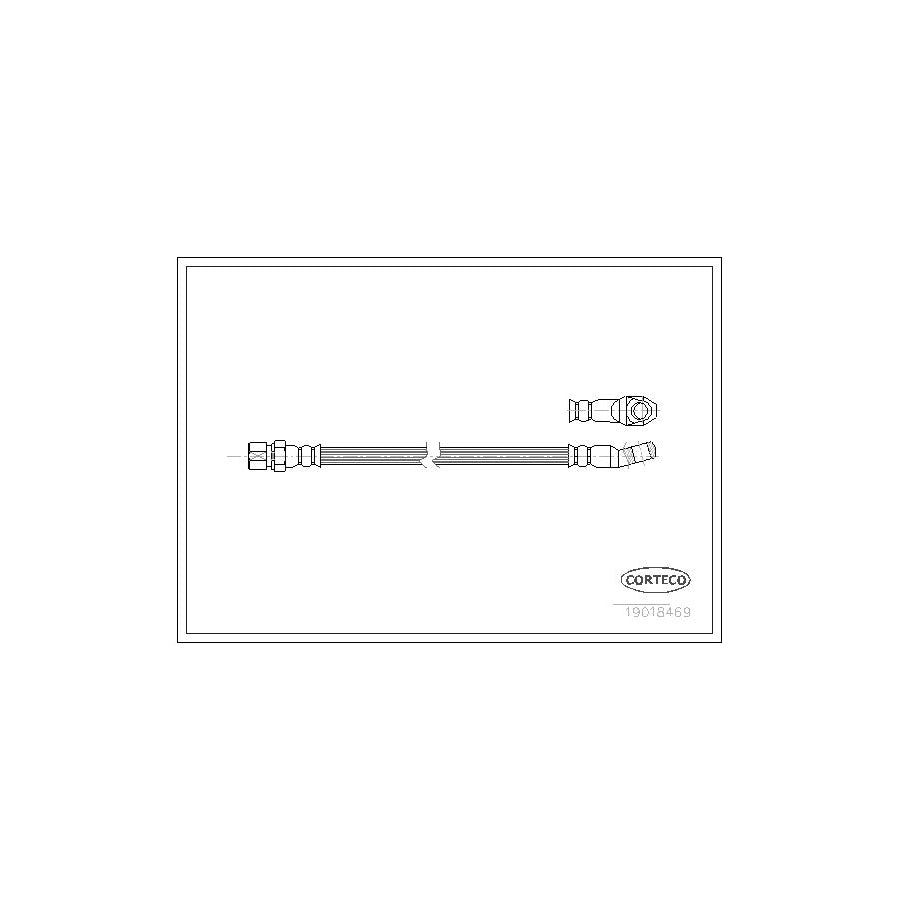 Corteco 19018469 Brake Hose for Fiat Strada I Hatchback (138A)