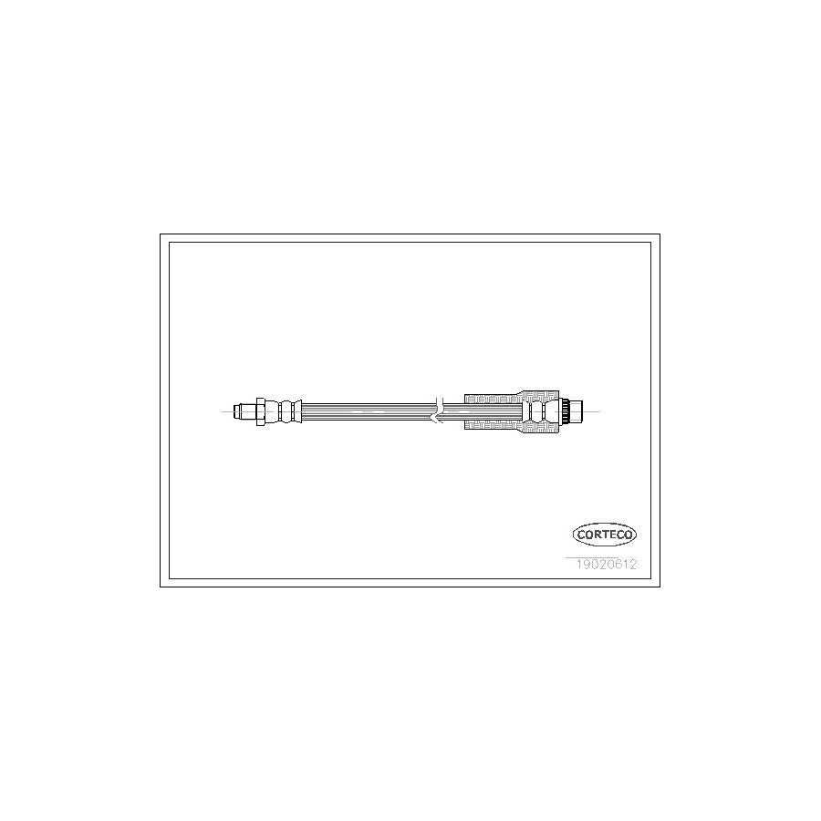 Corteco 19020612 Brake Hose for Renault Safrane