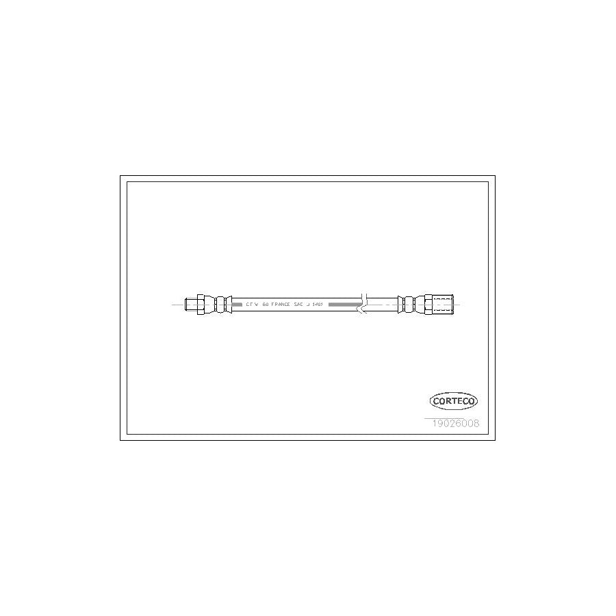 Corteco 19026008 Brake Hose for Peugeot J7 Van