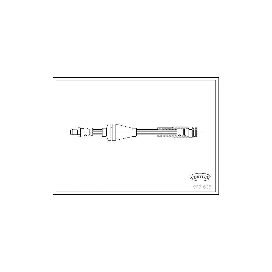 Corteco 19031605 Brake Hose for Fiat Panda II Hatchback (169)