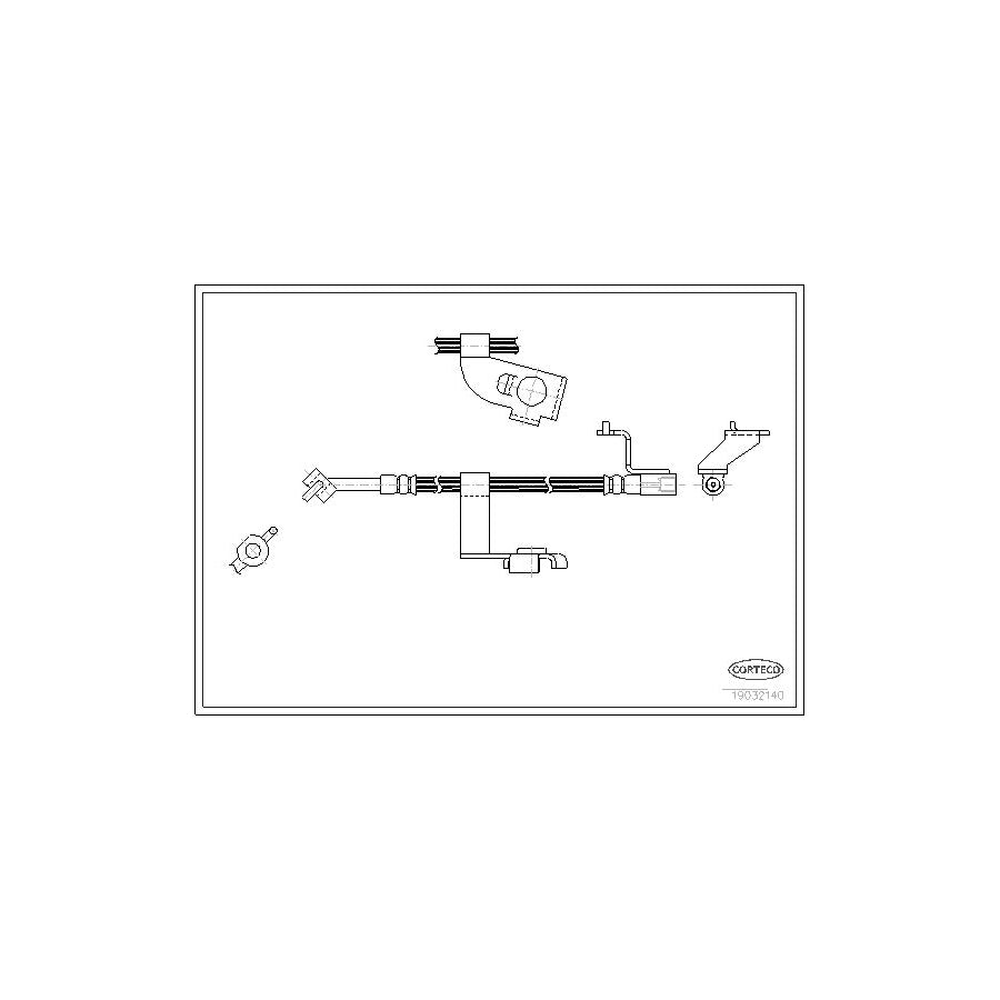 Corteco 19032140 Brake Hose for Ford Escort