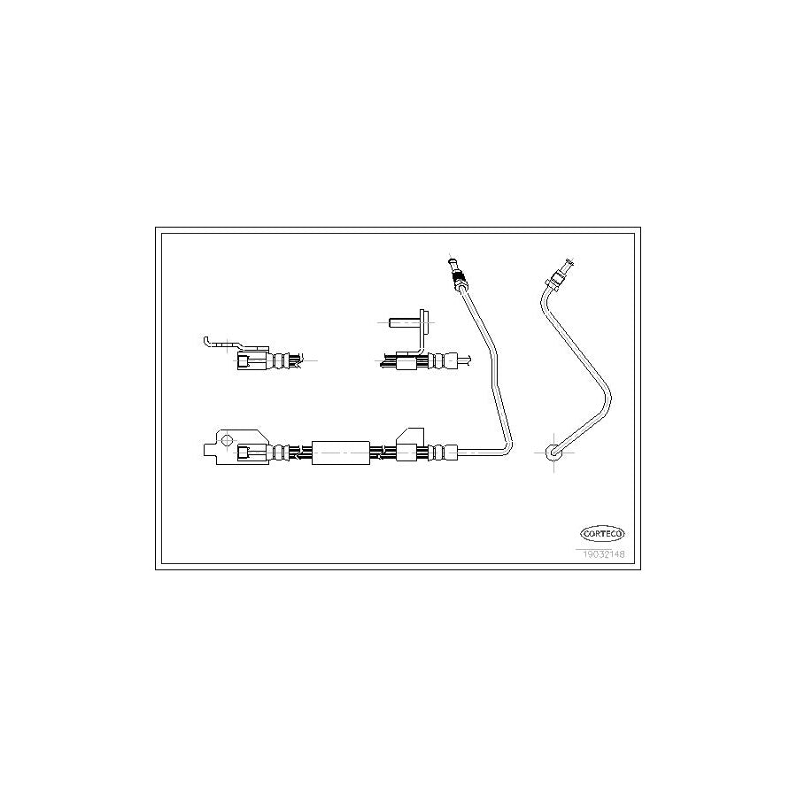 Corteco 19032148 Brake Hose for Ford Escort