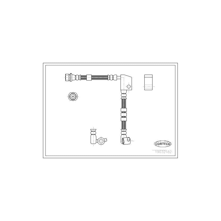 Corteco 19032182 Brake Hose for Nissan Primera