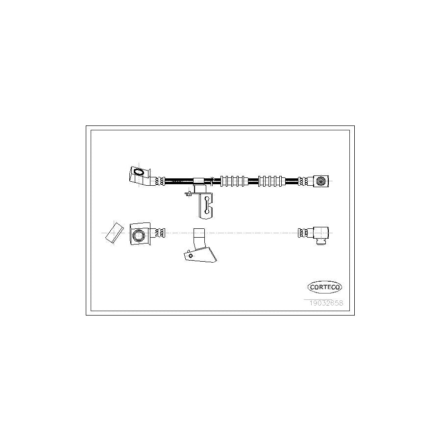 Corteco 19032658 Brake Hose for Chrysler Voyager II (Es)