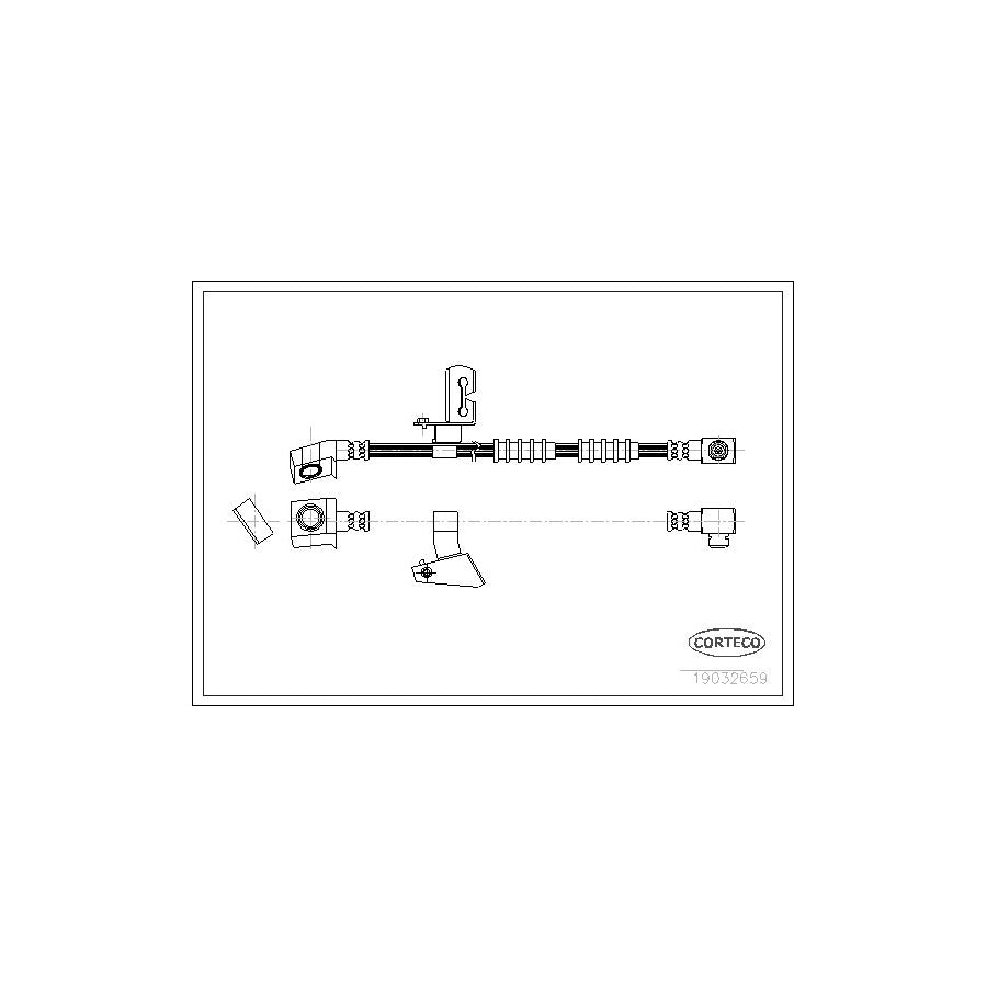 Corteco 19032659 Brake Hose for Chrysler Voyager II (Es)