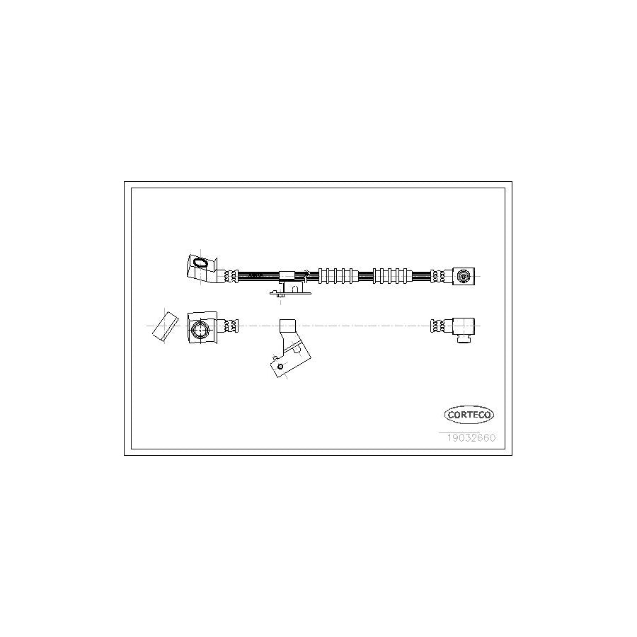 Corteco 19032660 Brake Hose for Chrysler Voyager II (Es)