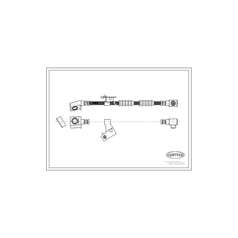 Corteco 19032661 Brake Hose for Chrysler Voyager II (Es)