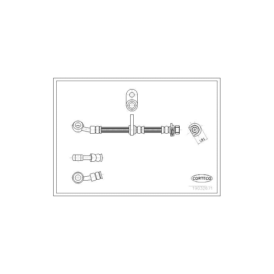 Corteco 19032671 Brake Hose for Honda Cr-V I (Rd)